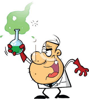 Caregiver Clipart 1448 Mad Scientist Holds Bubbling Beaker Of    