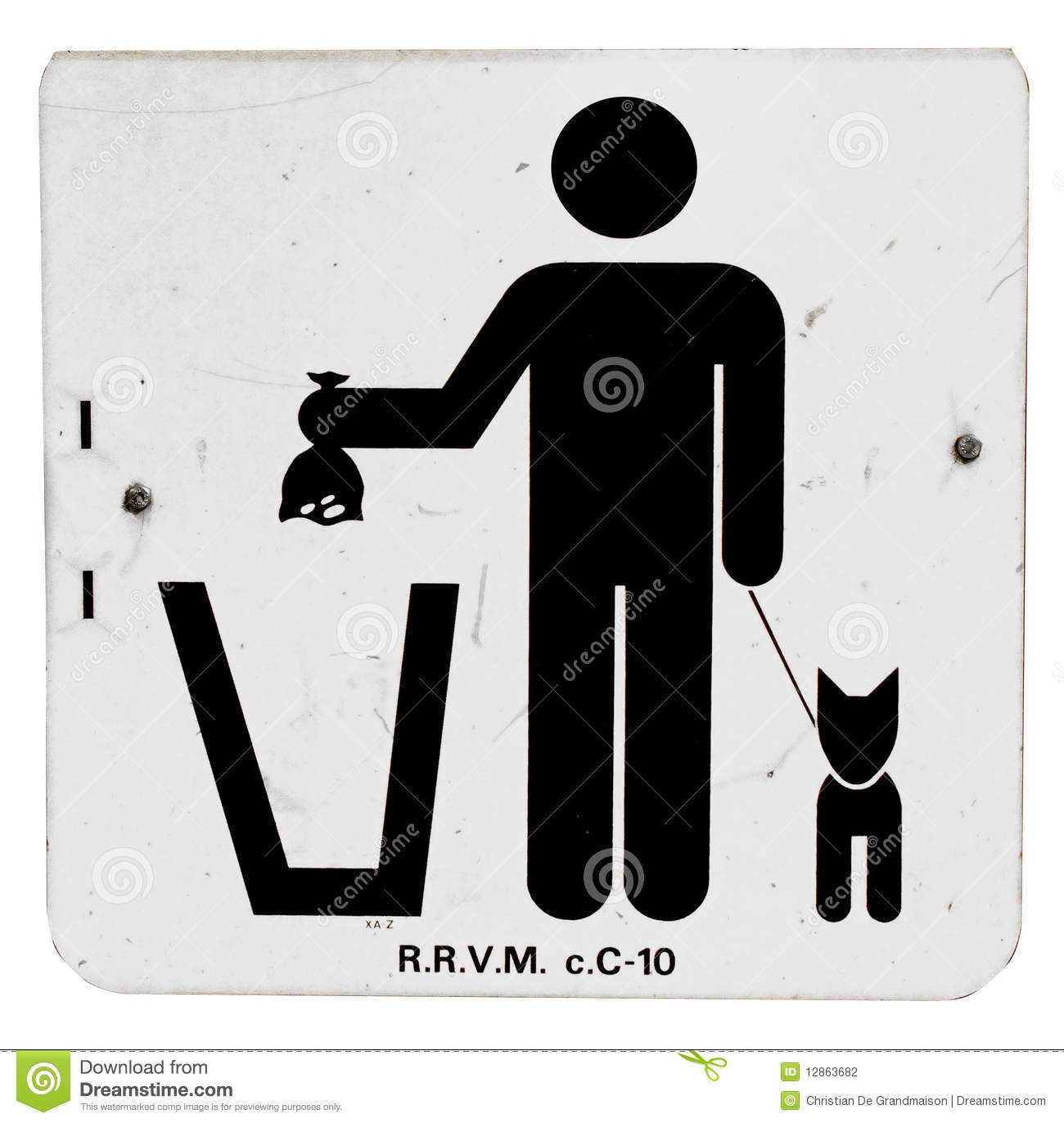 Dispose Pet Waste Sign Stock Photography   Image  12863682