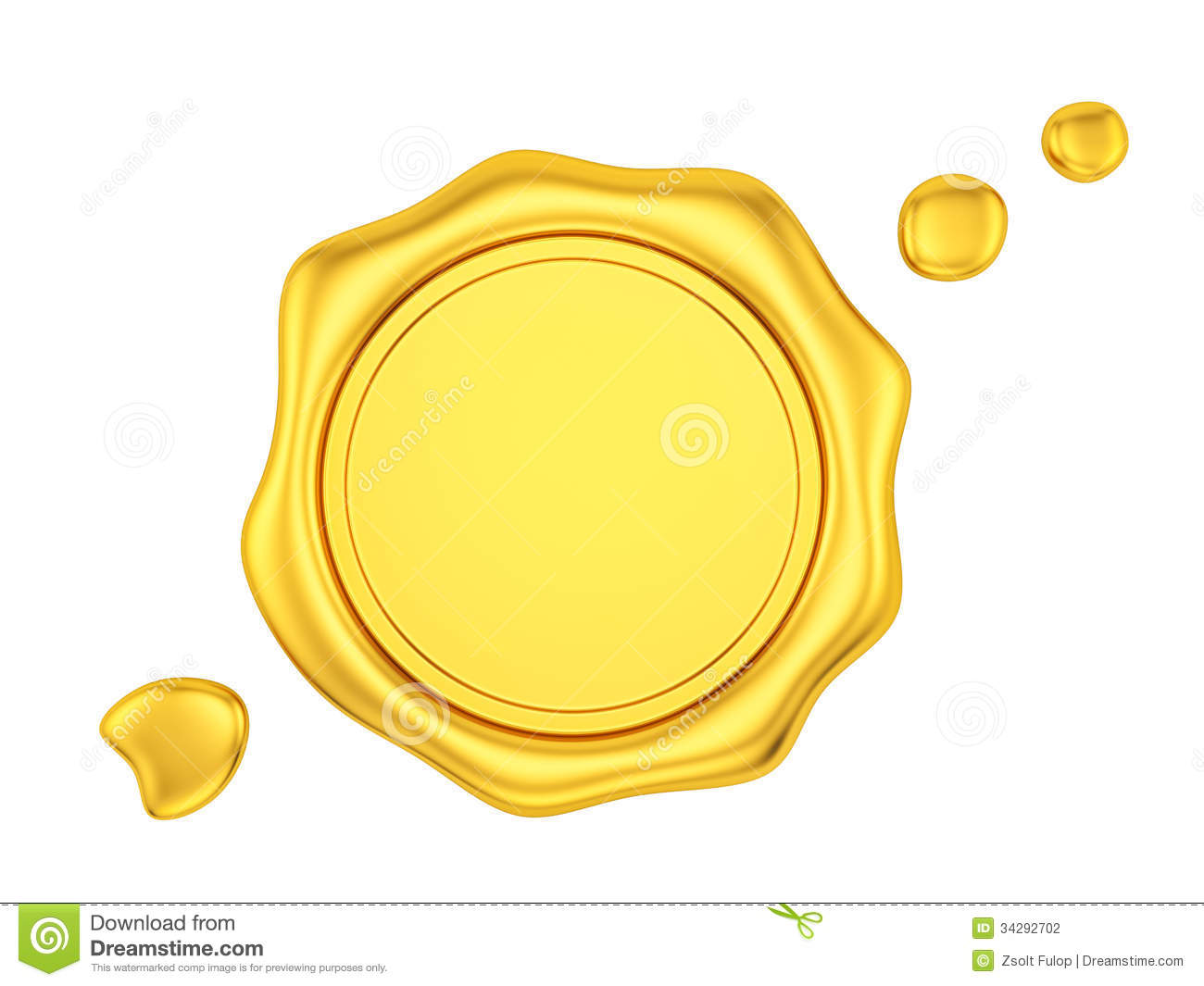 Gold Seal Clipart Blank Gold Seal Stock Illustrations Vectors