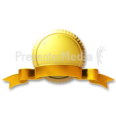 Gold Seal Gold Ribbon   Signs And Symbols   Great Clipart For