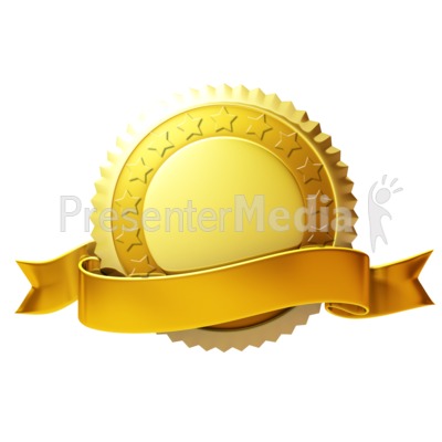 Gold Seal With Ribbon   Signs And Symbols   Great Clipart For