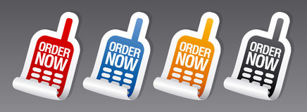 Order Now Stickers Label Set Stock Vectors Illustrations   Clipart