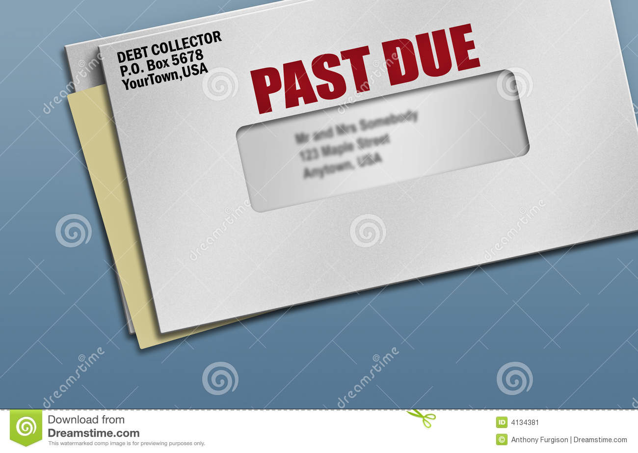 Past Due Credit Bills Stock Image   Image  4134381