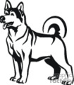 Pet Pets Husky Dog Dogs Animal Ss Bw 006 Clip Art Animals Dogs