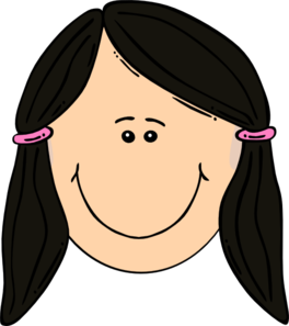 Smiling Dark Hair Girl Clip Art At Clker Com   Vector Clip Art Online