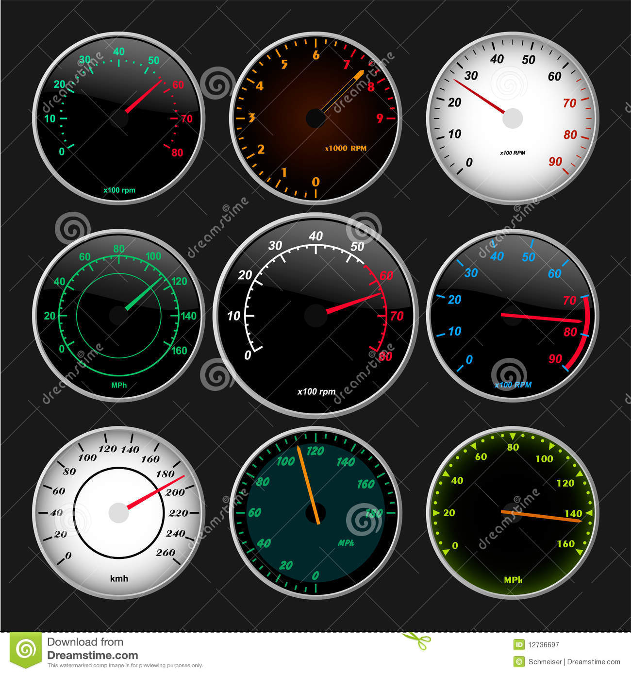 Speedometer And Rpm Gauges Royalty Free Stock Photography   Image    