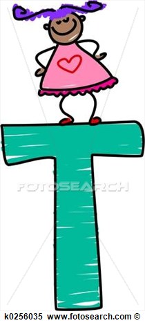 Stock Illustration   Letter T Girl  Fotosearch   Search Clipart