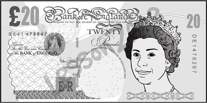 United Kingdom  20 Note B W