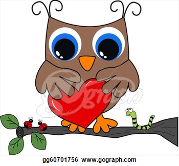 Valentine Owl Clip Art 40 Owl Clipart Package Valentines Day Heart