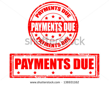 With Text Payments Due Insidevector Illustration   Stock Vector