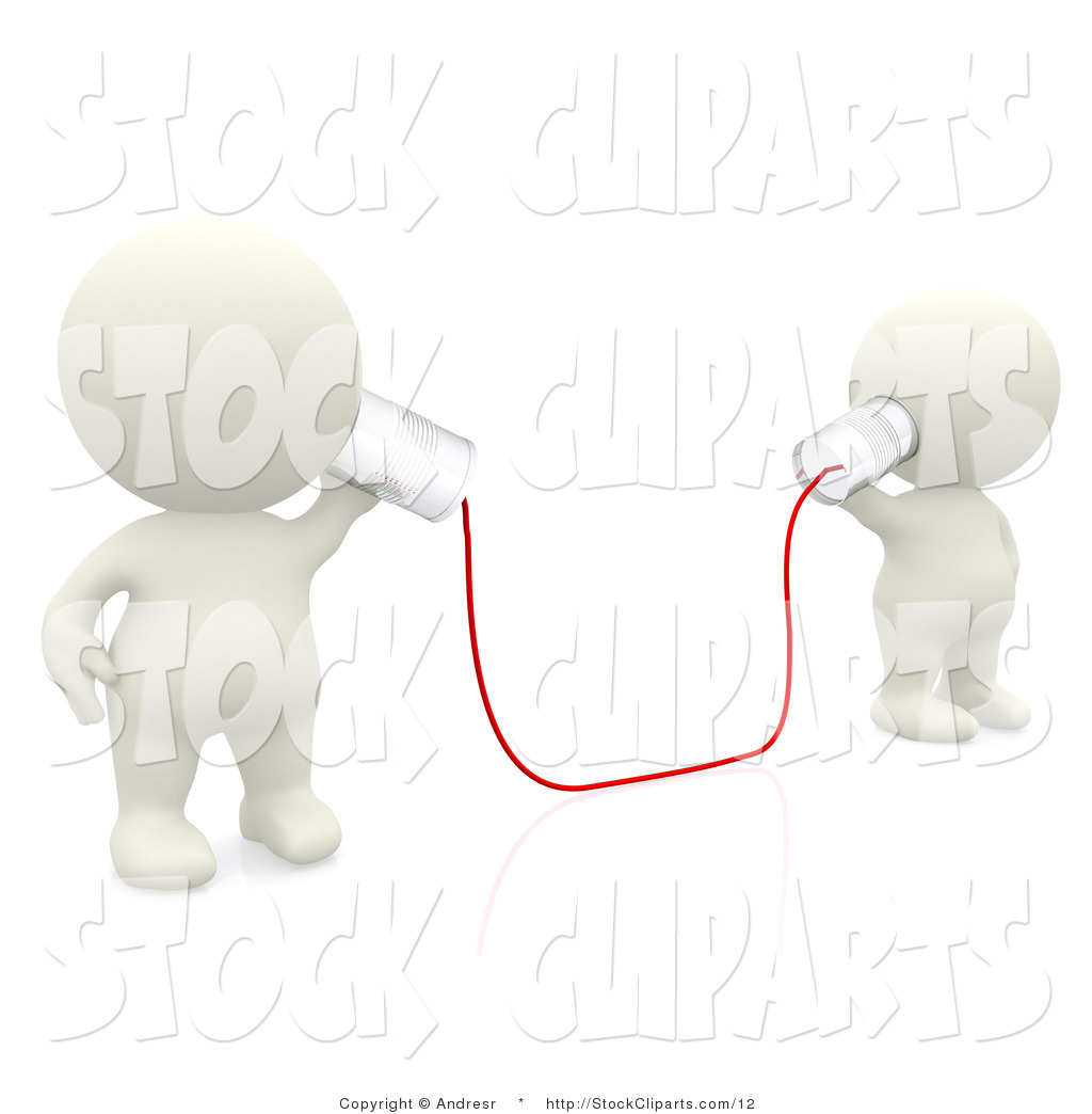3d Clip Art Of White People Using Can Phones By Andresr    12