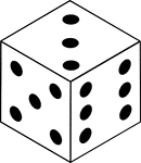 An Orthographic Illustration Of A Die Displaying Sides 3 5 And 6