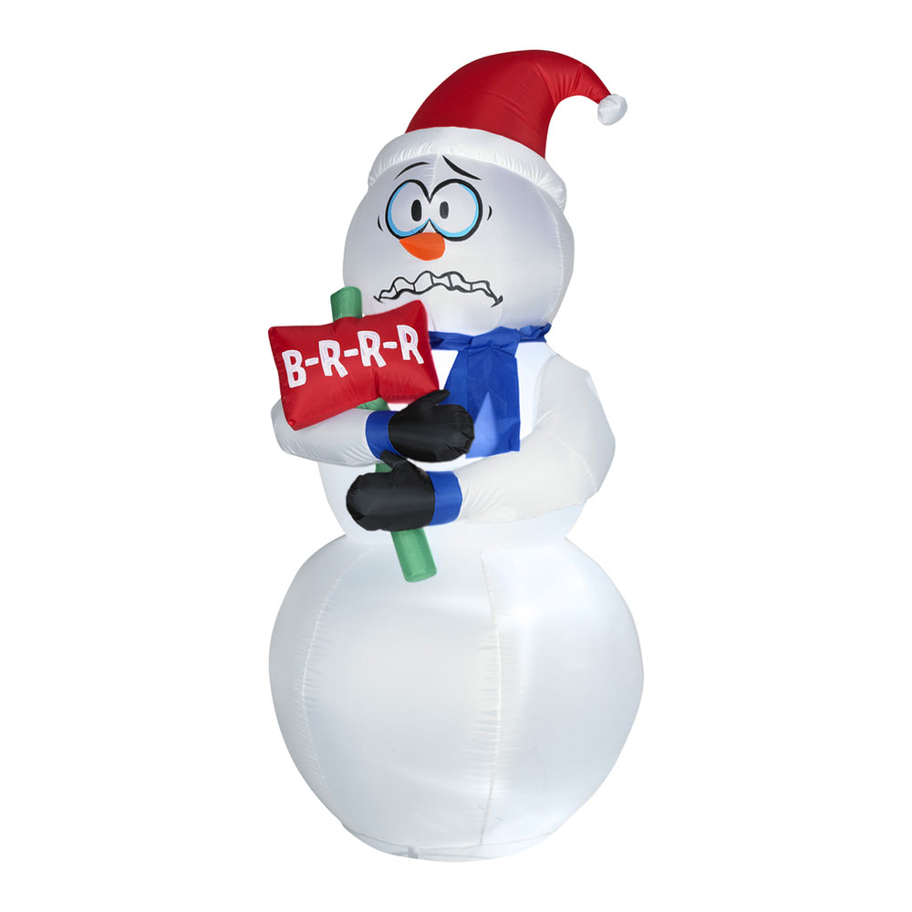 Animated Inflatable Shivering Snowman
