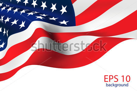 Bandiera Americana Bandiera Vecchia Gloria Vettoriale Clip Art