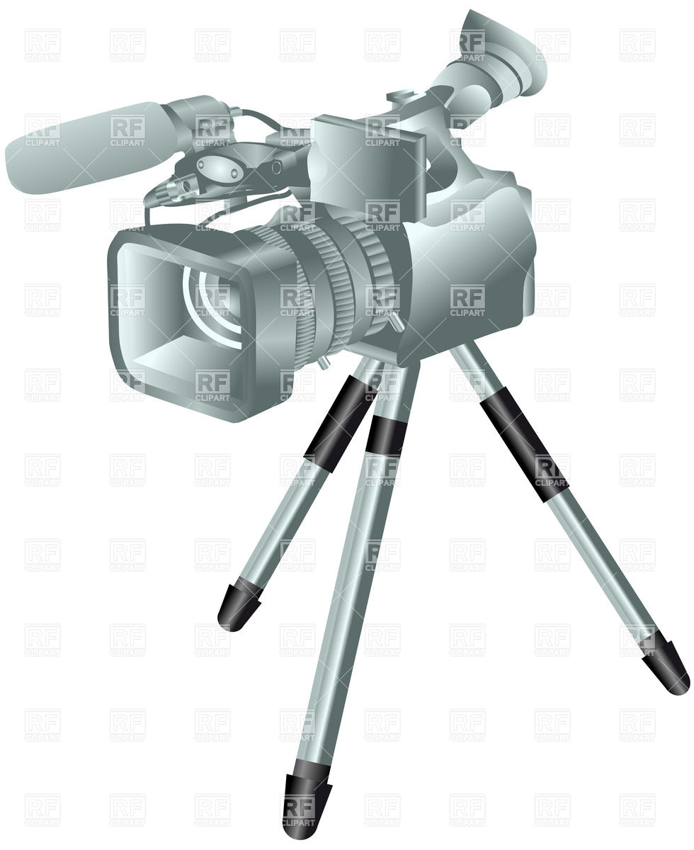       Camcorder On Tripod Download Royalty Free Vector Clipart  Eps