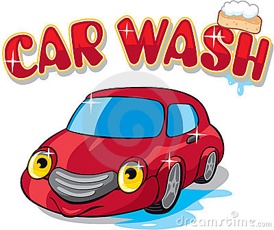 Cartoon Car With Car Wash Sign Thumb22972707 Jpg