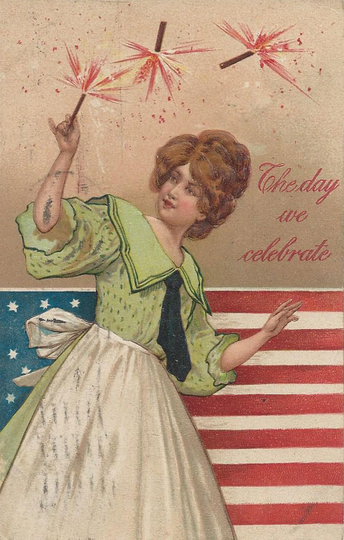 Day   American Flag   Old Glory   Antique Clip Art   Ephemera