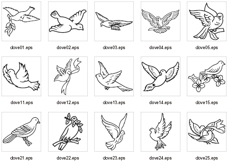 Doves Clipart Collection