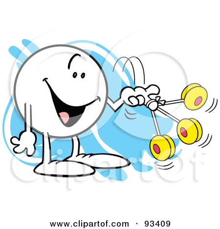 Rf Clipart Illustration Of A Moodie Character With Three Yo Yos Jpg