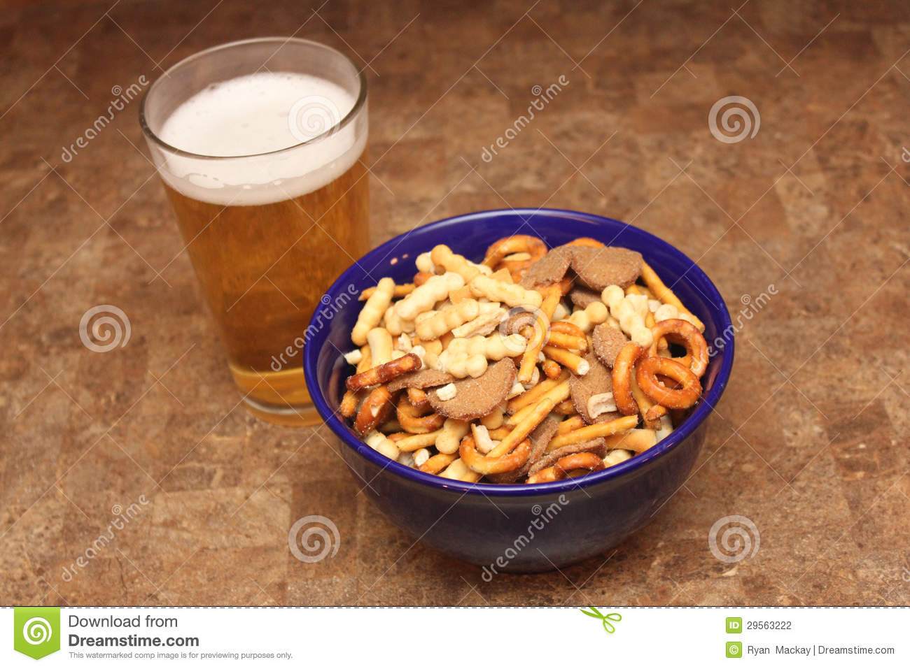 Snack Mix And Beer Stock Photography   Image  29563222