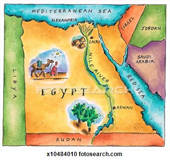 Stock Illustration   Map Of Egypt  Fotosearch   Search Clipart