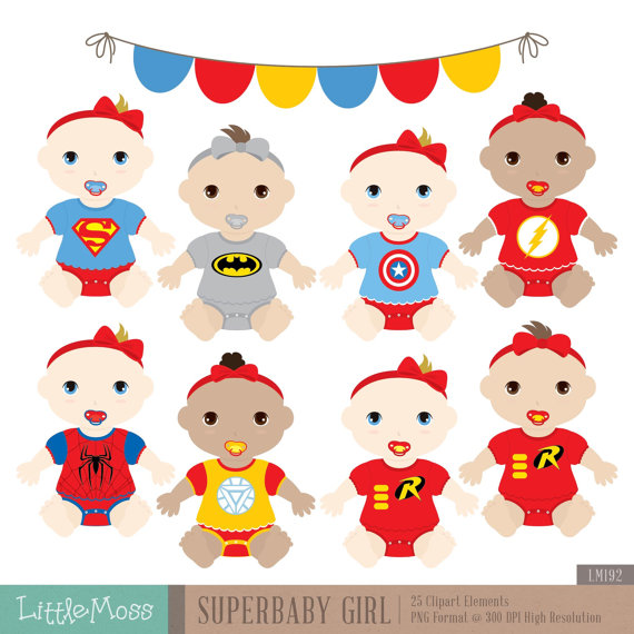 Superbaby Girls Clipart Superhero Baby Clipart By Littlemoss