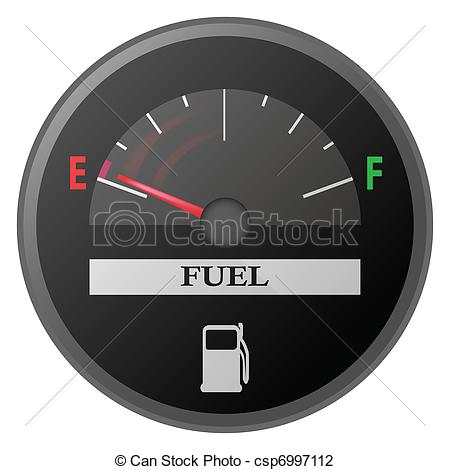Vector   Car Dash Board Petrol Meter Fuel Gauge   Stock Illustration