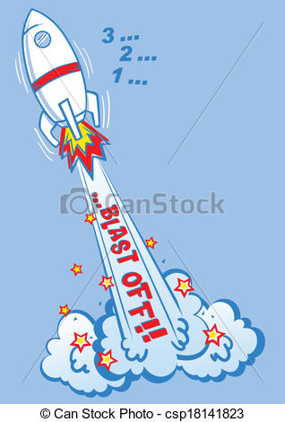 Vector Illustration Of 3 2 1 Blast Off Csp18141823   Search Clipart