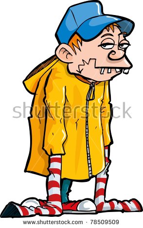 Cartoon Of A Bucktooth Loser With Cap Isolated On White   Stock Vector