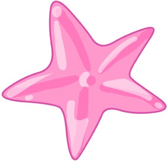 Clip Art Of A Pink Starfish Or Sea Star Echinoderm