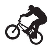 Drawing Of An Illustration Of A Bmx Rider