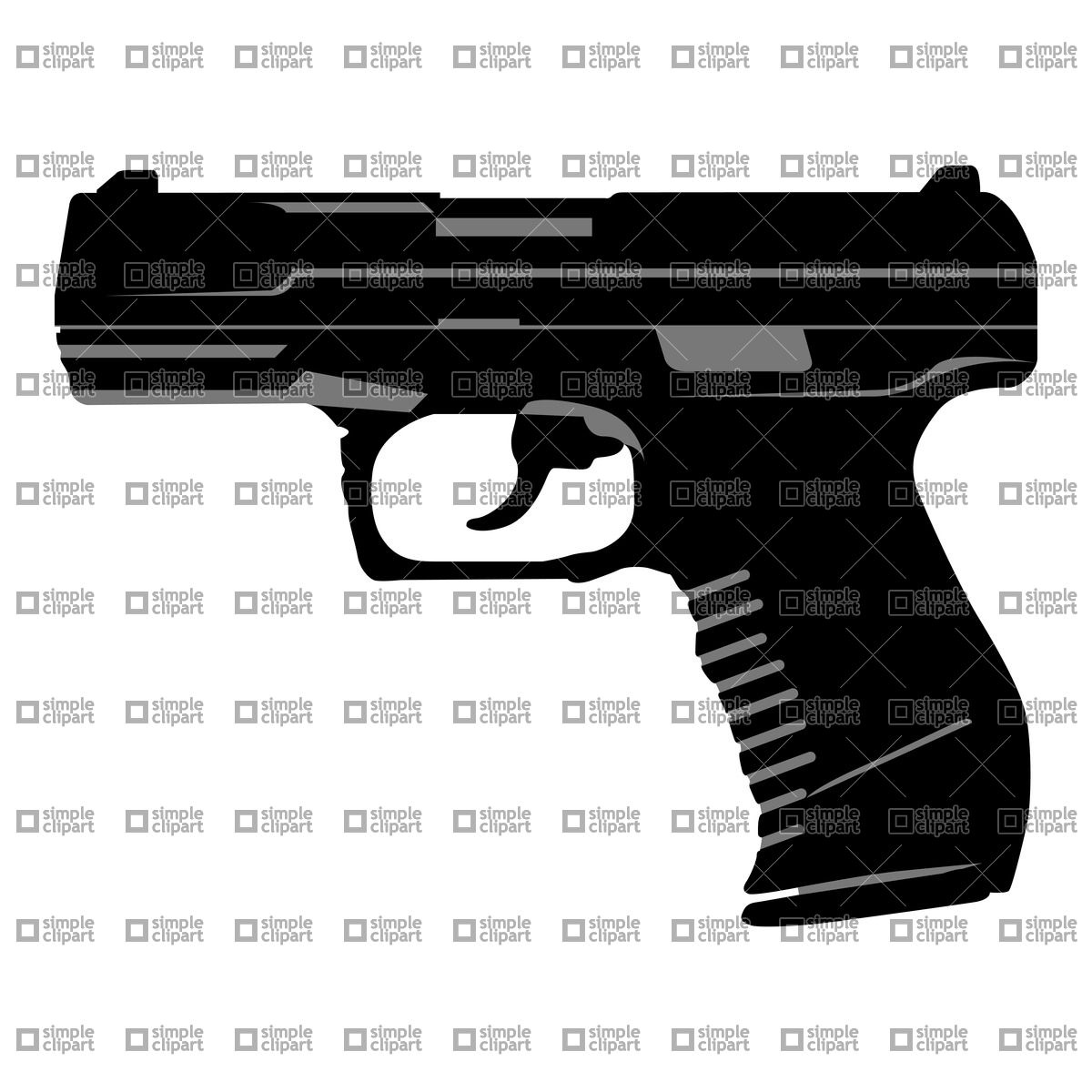 Gun  Pistol  Download Royalty Free Vector Clipart  Eps