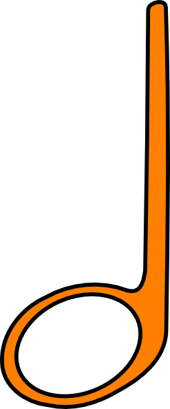 Half Note Orange Clip Art At Clker Com   Vector Clip Art Online