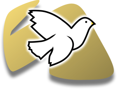 Image  White Dove On Gold   Dove Clip Art   Christart Com
