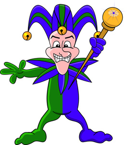 Jester Clipart Image   Joker Or Jester With His Funny Hat And Scepter