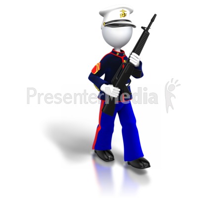 Marine Walking Carrying Gun   Signs And Symbols   Great Clipart For