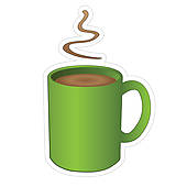 Mug Of Fresh Hot Coffee   Royalty Free Clip Art