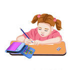 Of Pupils Writing Difficult Test Or Exam Stock Vector   Clipart Me