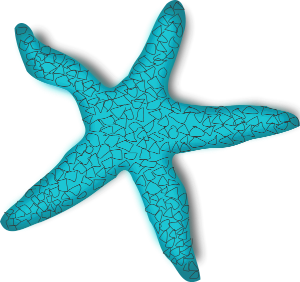 Red Starfish Vector Clip Art