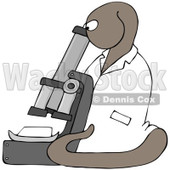 Royalty Free Clip Art Illustration Of A C Elegans Roundworm Using A