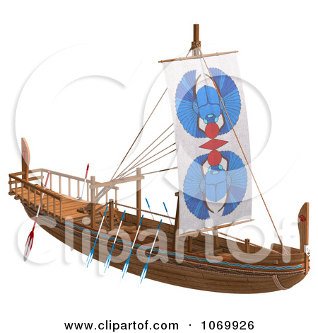 Royalty Free  Rf  Illustrations   Clipart Of Egyptian Boats  1