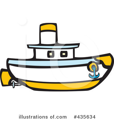 Royalty Free  Rf  Tug Boat Clipart Illustration By Xunantunich   Stock