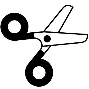 Scissors Half Open Icon Clipart Vector   Digiscrappin  Freebies   Pin