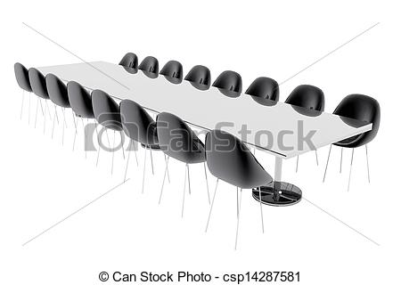 Stock Illustration Of Boardroom Table Csp14287581   Search Eps Clip
