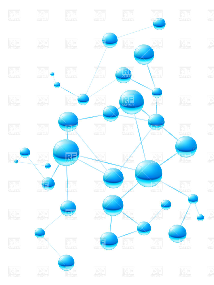 Structure   Interconnected Atoms Download Royalty Free Vector Clipart