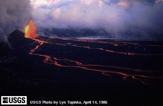 Volcanoes   Puu Oo Lava Flow   Classroom Clipart