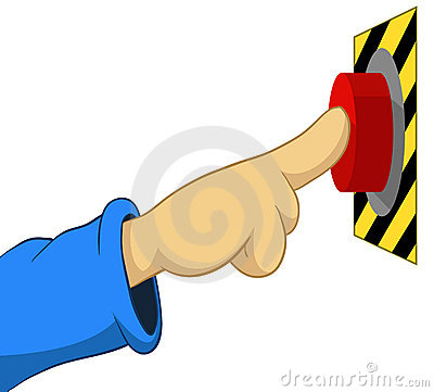 Cartoon Hand Push The Button Royalty Free Stock Photography   Image