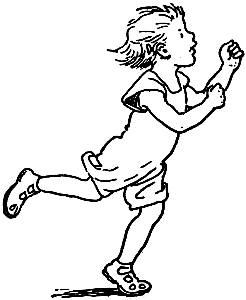 Child Running   Clipart Etc