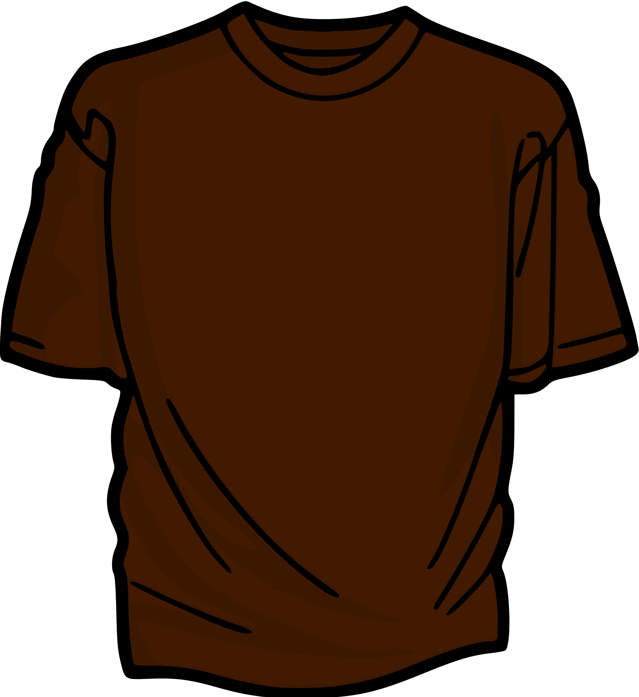 Clipart   Brown T Shirt