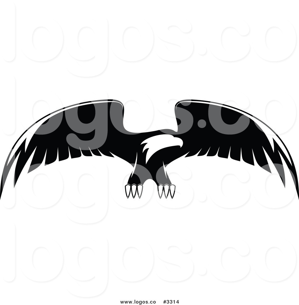 Eagle Flying Clipart Black And White Royalty Free Flying Eagle